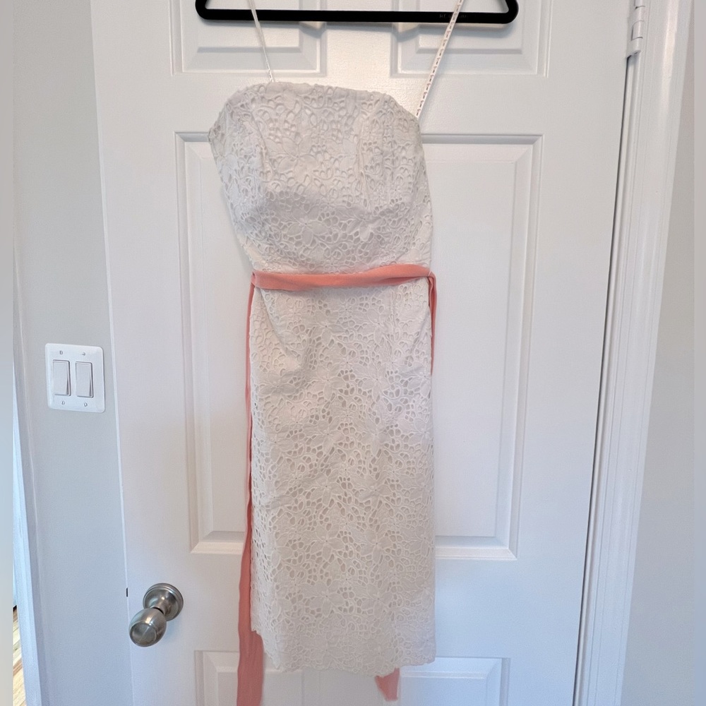 Lilly Pulitzer, White Eyelet Lace Dress, Size 0